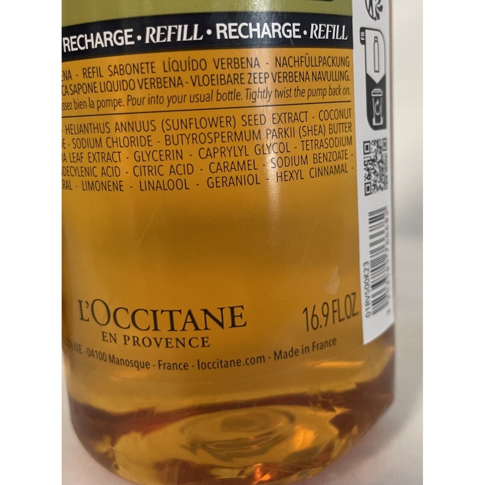 L'Occitane Verbena Shower Gel Hands & Body Wash Refill, 16.9 Fl Oz 2 Pack NEW - Picture 7 of 8